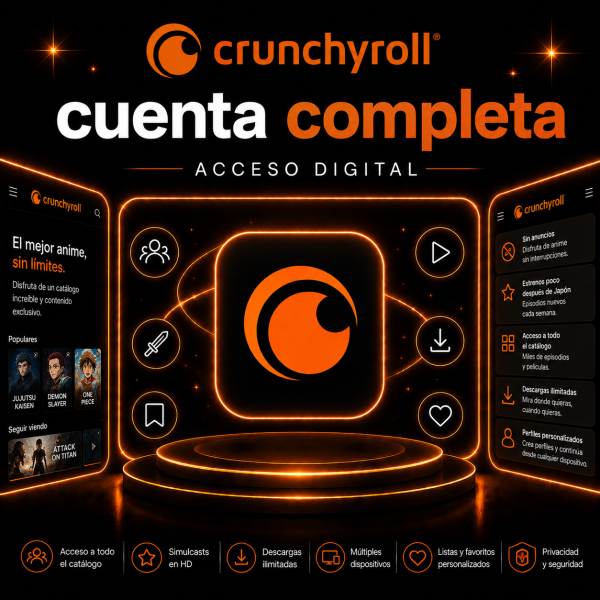 Cuenta Crunchyroll premium barata